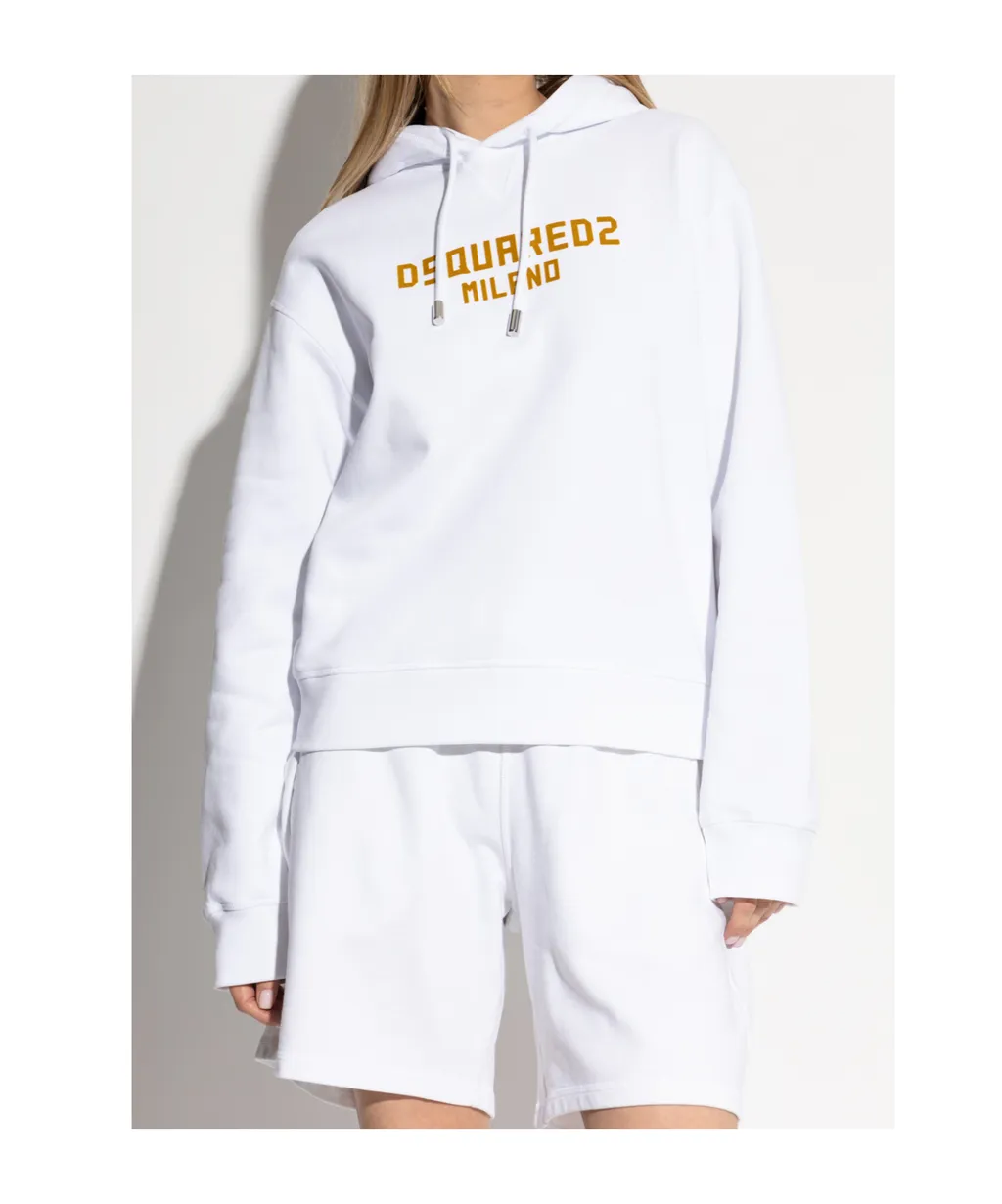 Logo Printed Drawstring Hoodie
