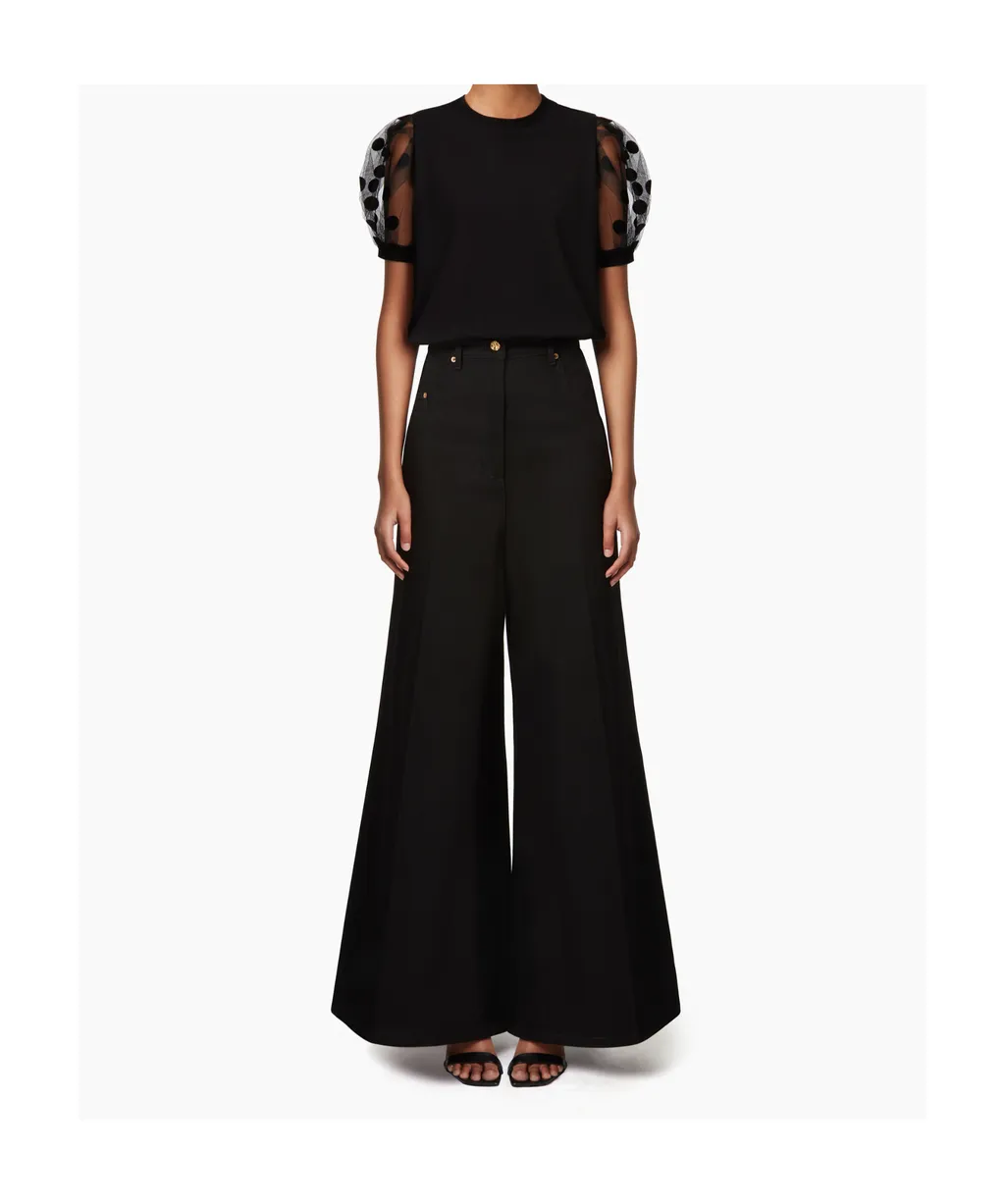 Wide-Leg Flared Pants