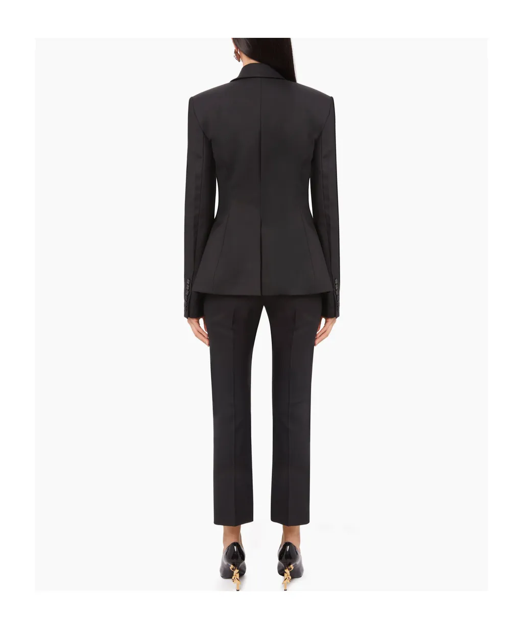 Peplum Hem Wool Blazer