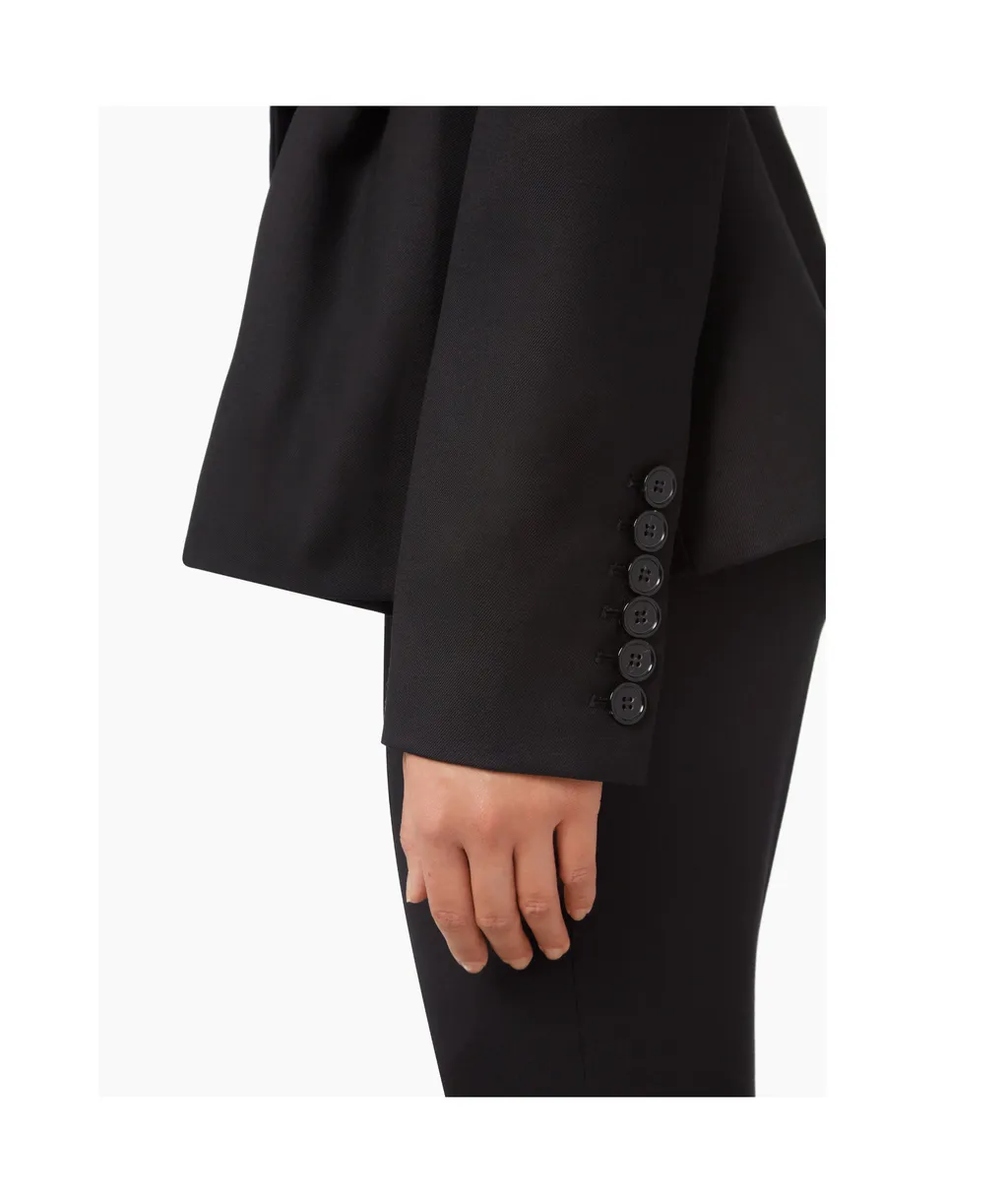 Peplum Hem Wool Blazer