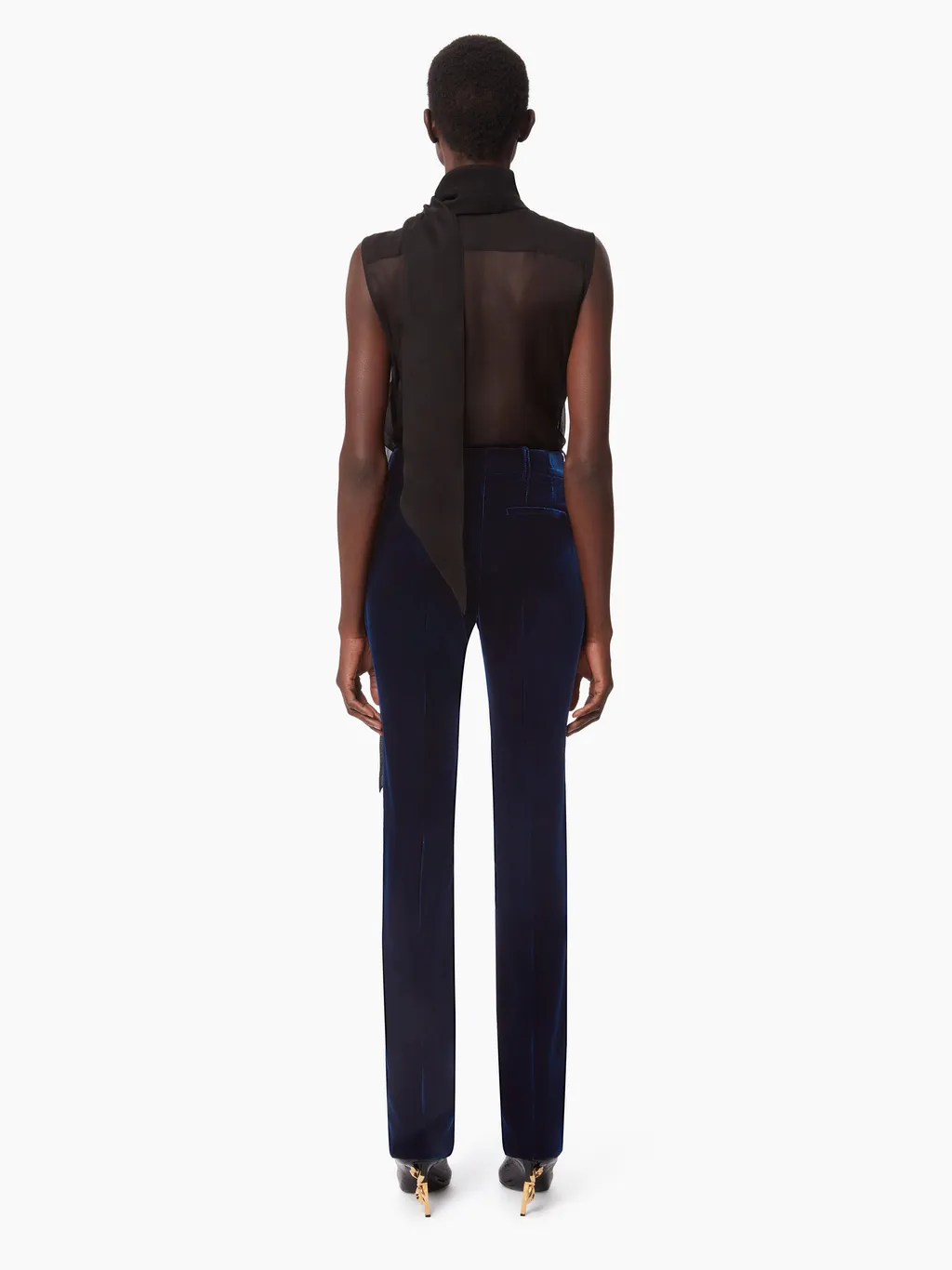 Fluid Velvet Straight Pants