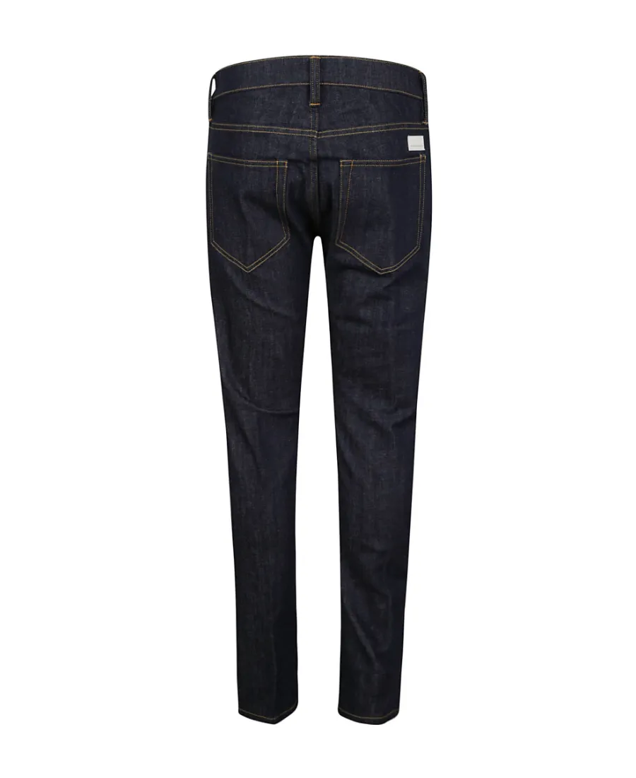 Straight-Leg Slim-Cut Jeans