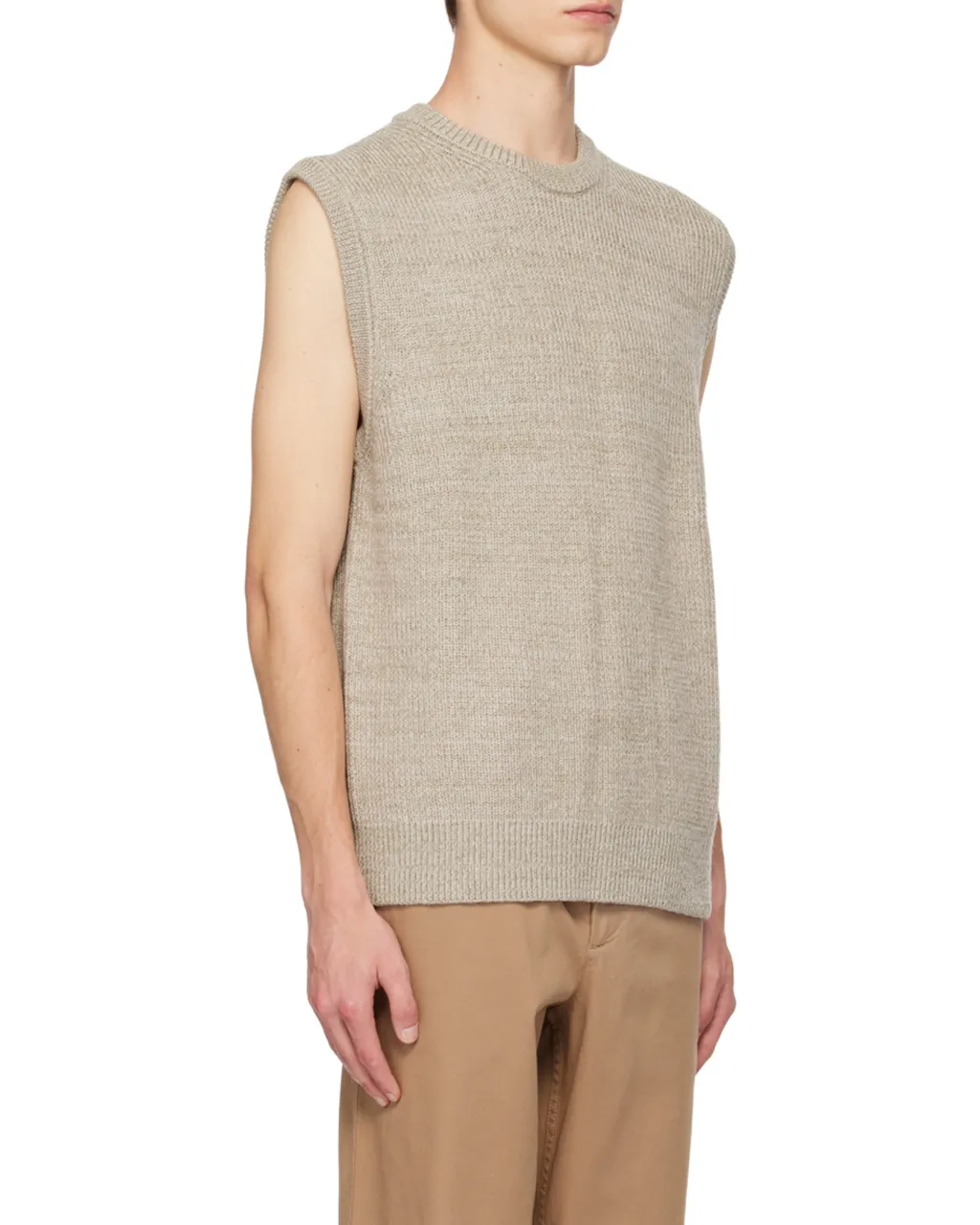 Rib Round-Neck Vest