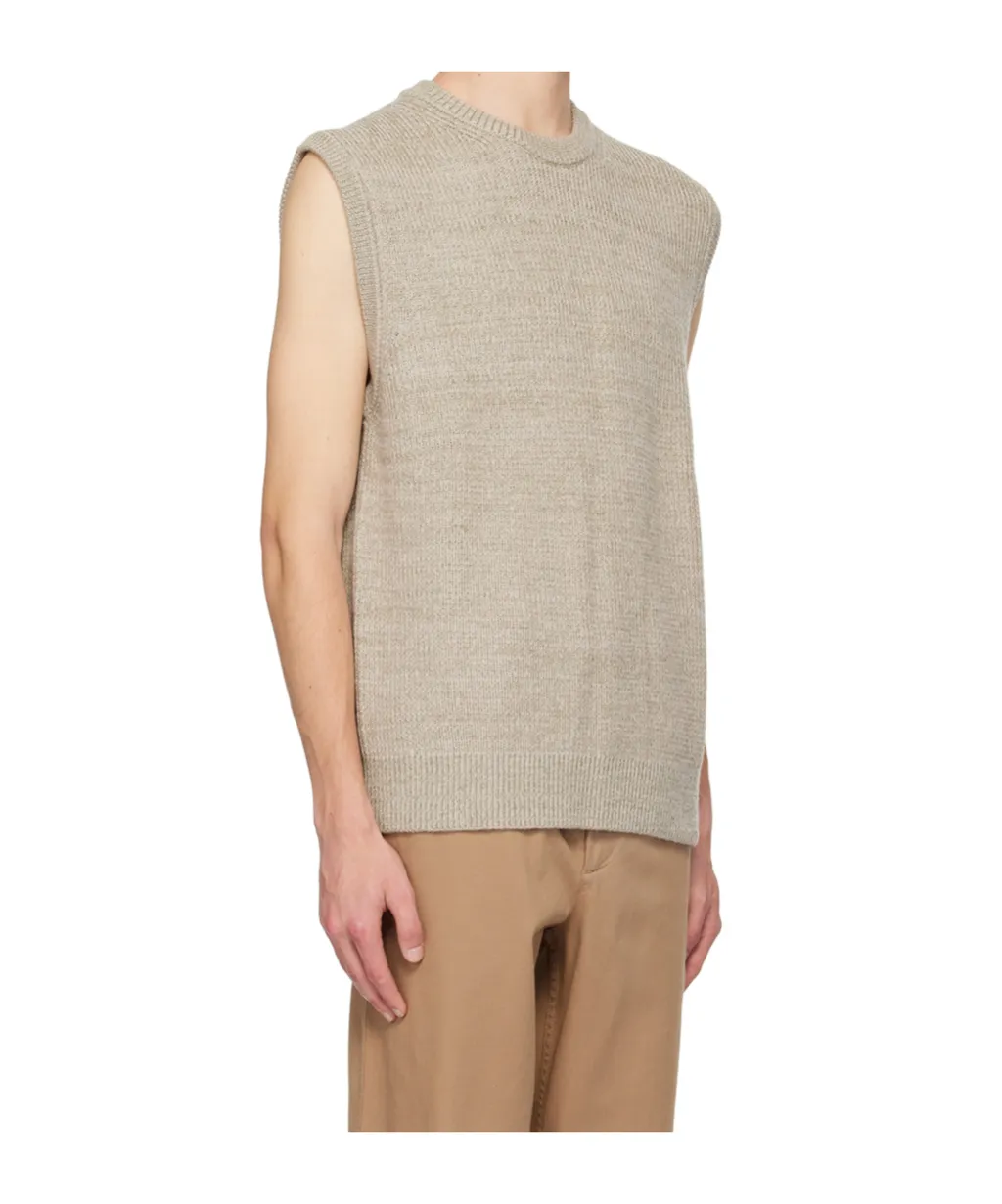 Rib Round-Neck Vest