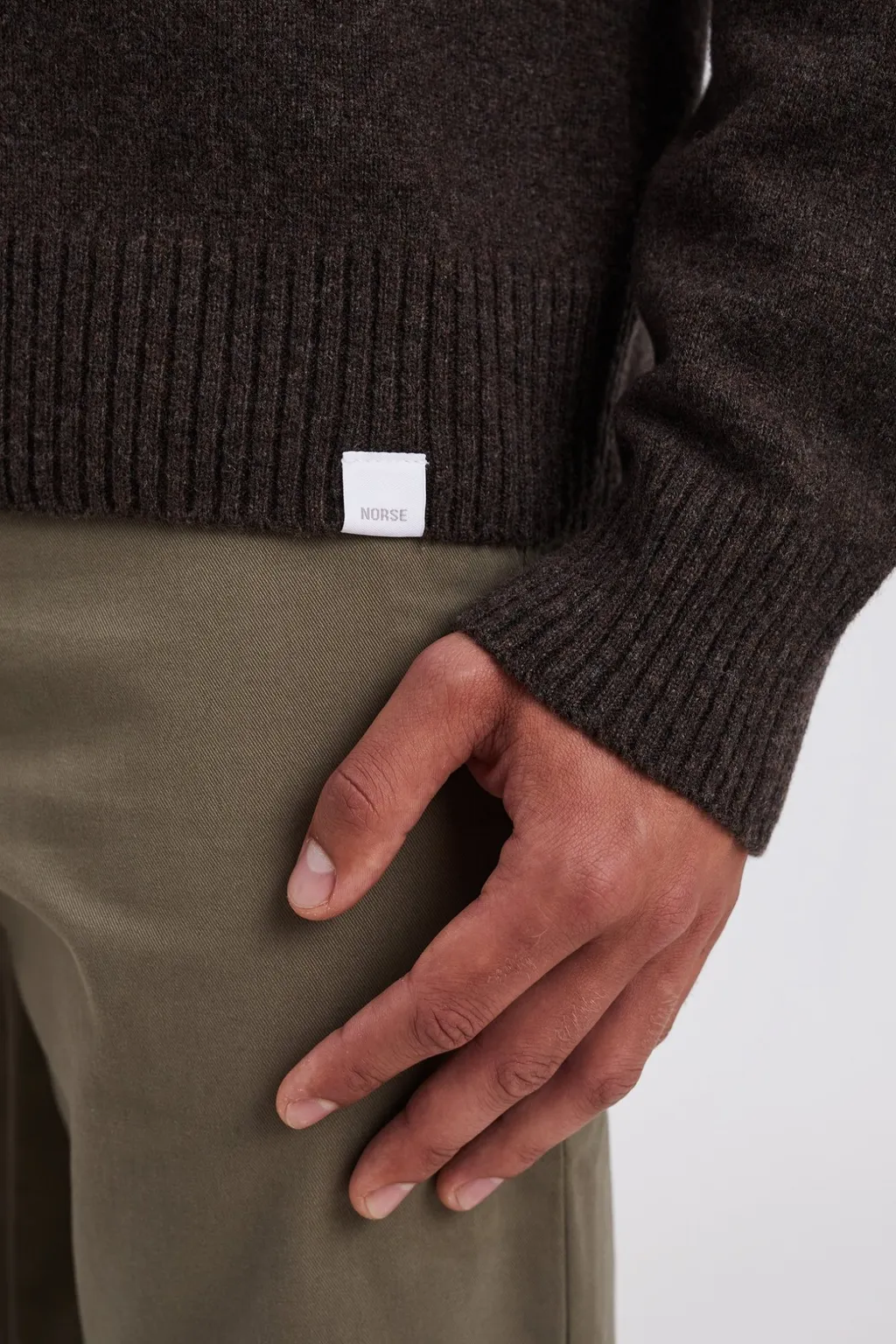 Long-Sleeved Wool Polo Shirt
