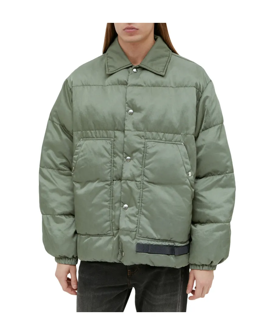 Logo Sticker Snap Tab Casual Jacket