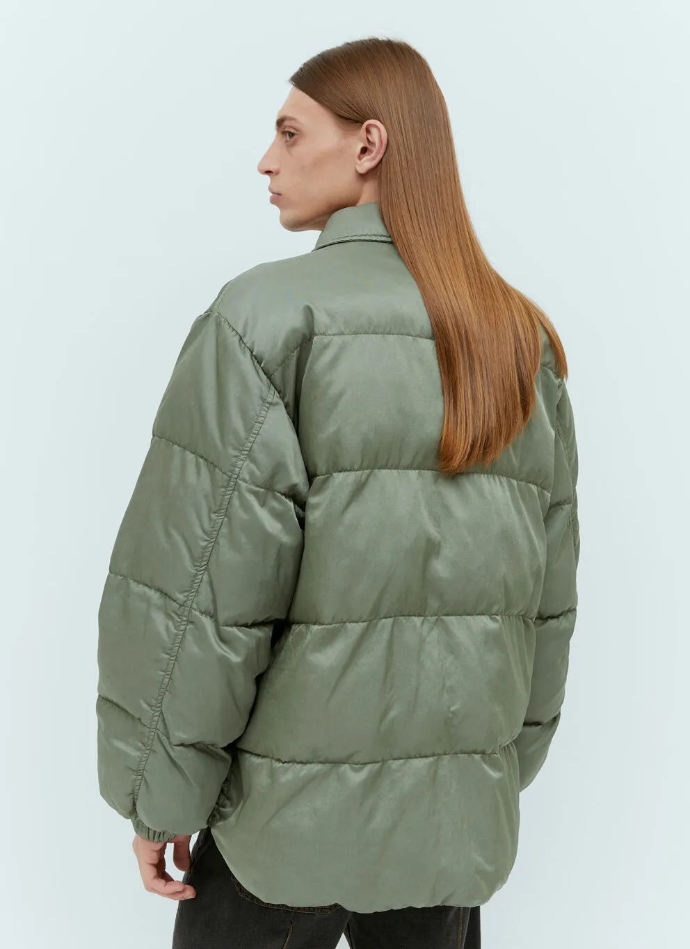Logo Sticker Snap Tab Casual Jacket