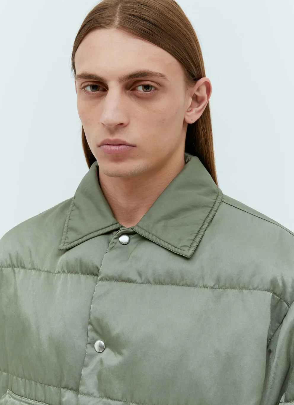 Logo Sticker Snap Tab Casual Jacket