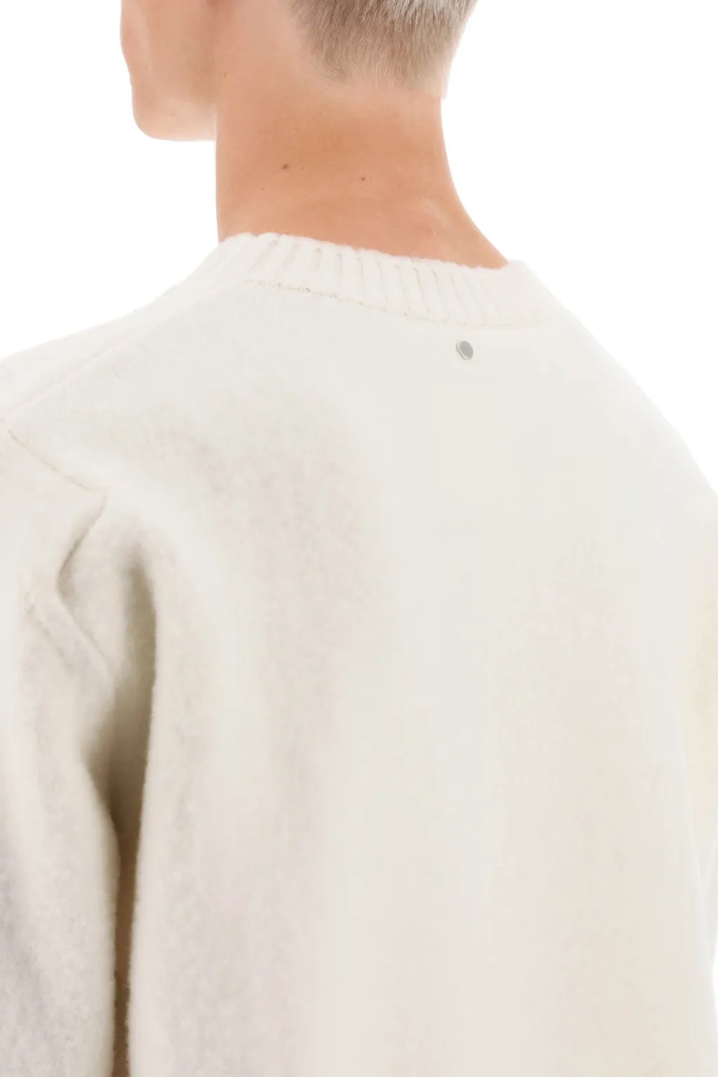 Logo Intarsia-Knit Wool Jumper