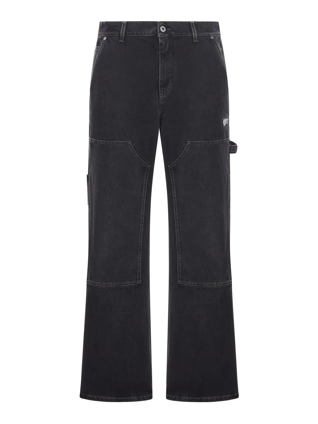 Logo Patch Straight Leg Jeans