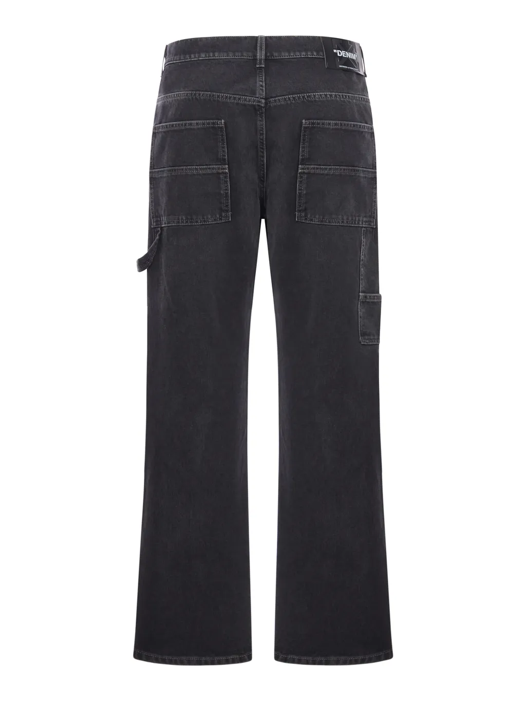 Logo Patch Straight Leg Jeans