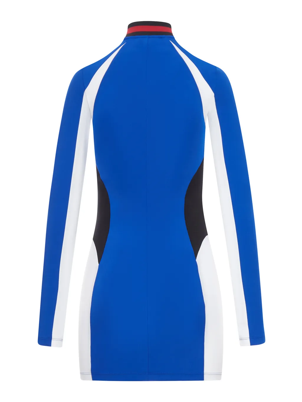 Zip Detailed Long-Sleeved Dress