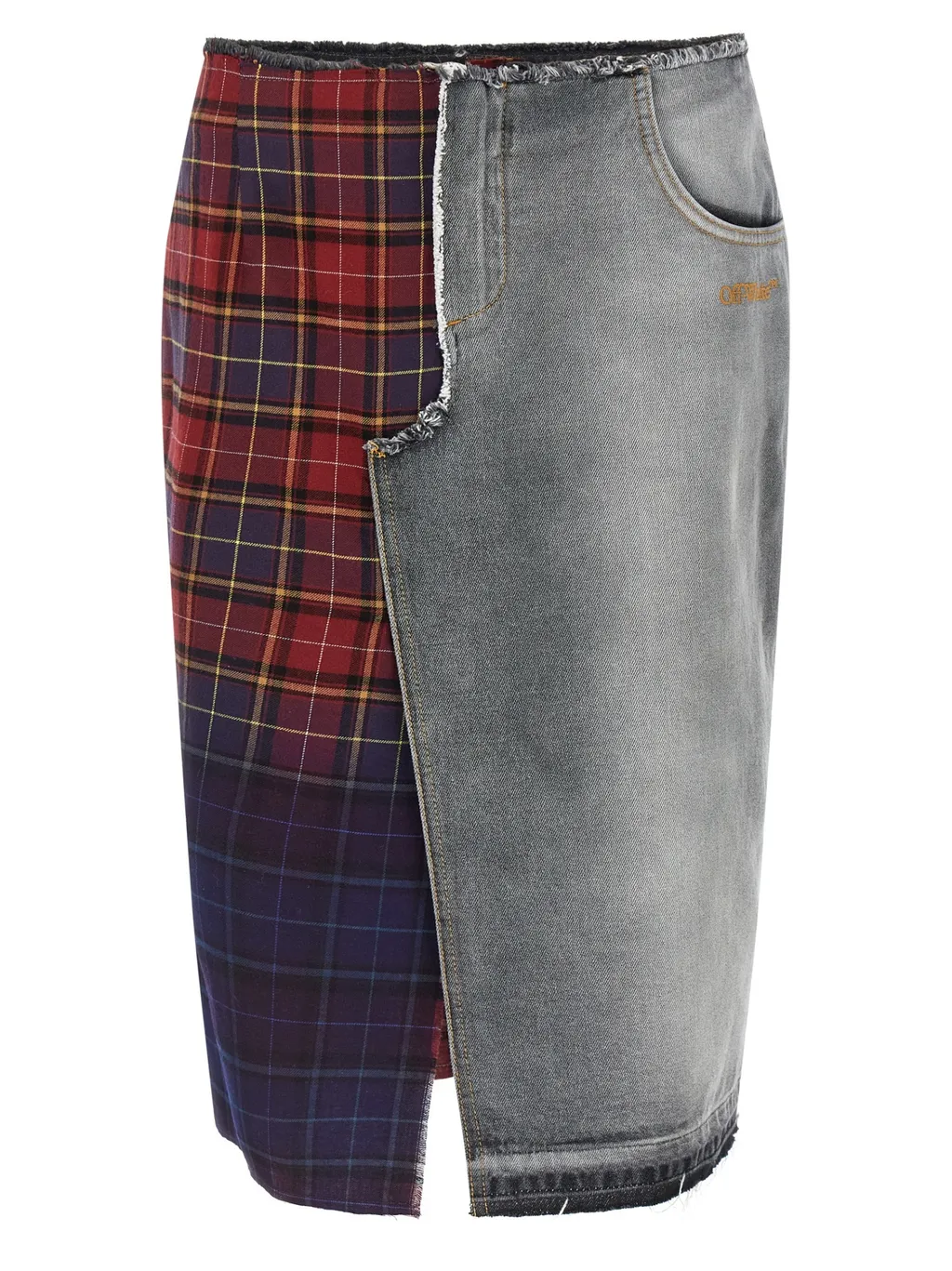 Patchwork Logo Embroidered Skirt