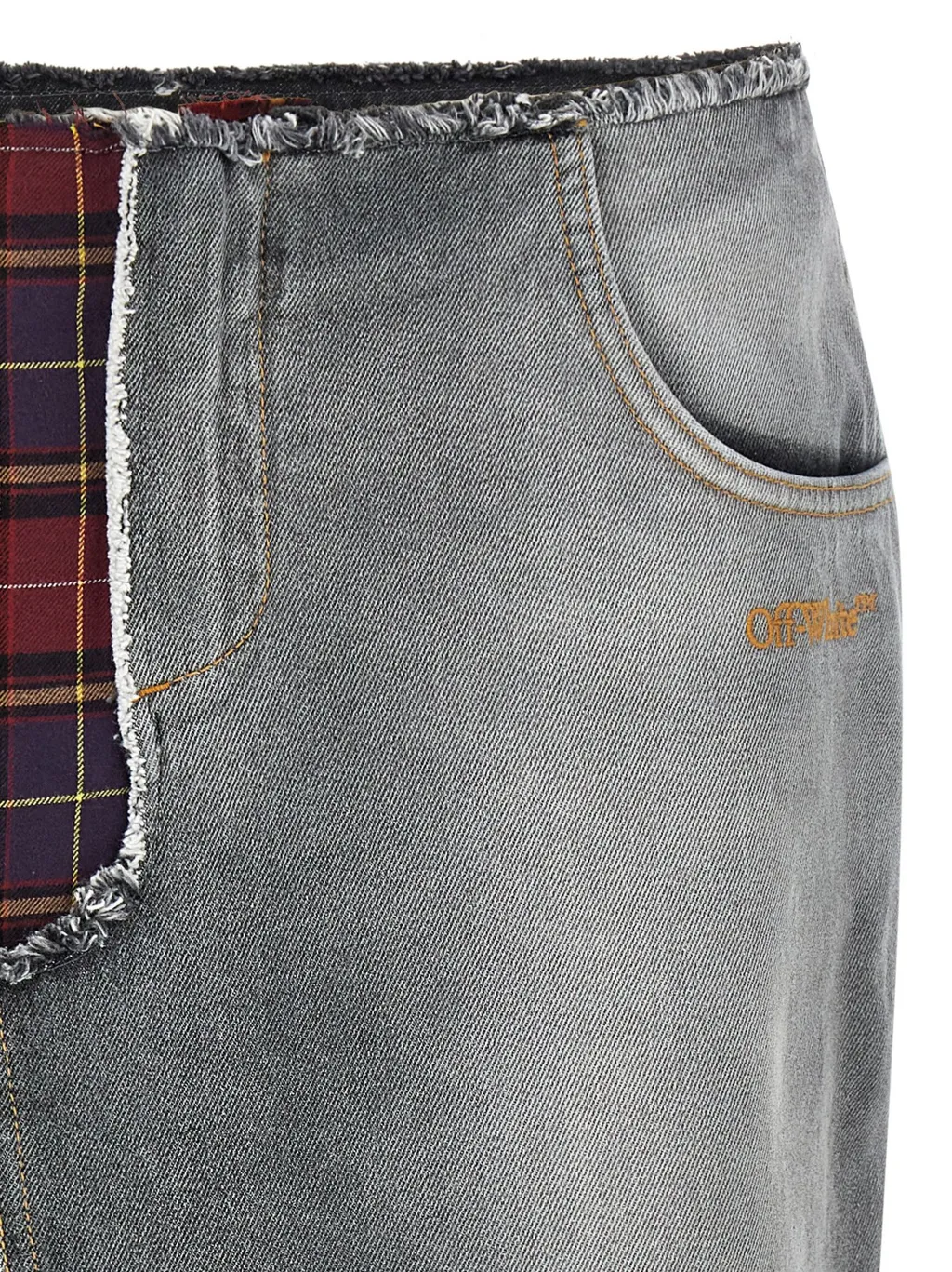 Patchwork Logo Embroidered Skirt