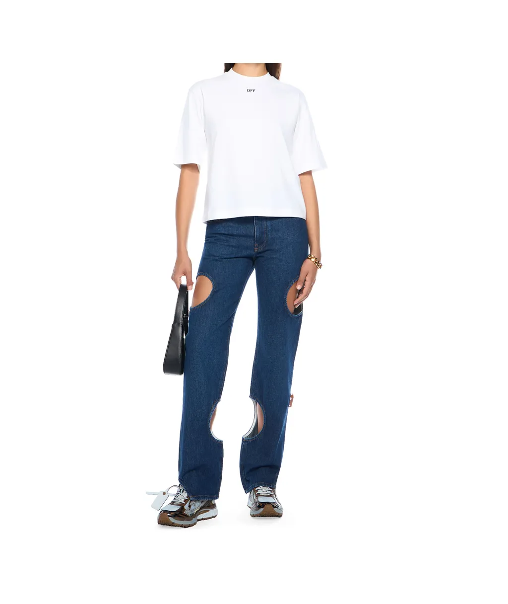 Cut-Out Detail Jeans