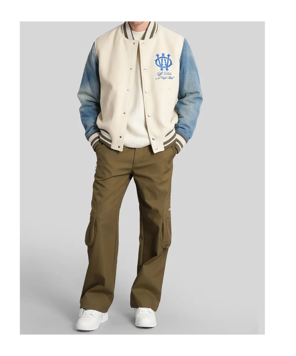 Logo Embroidered Button-Up Jacket