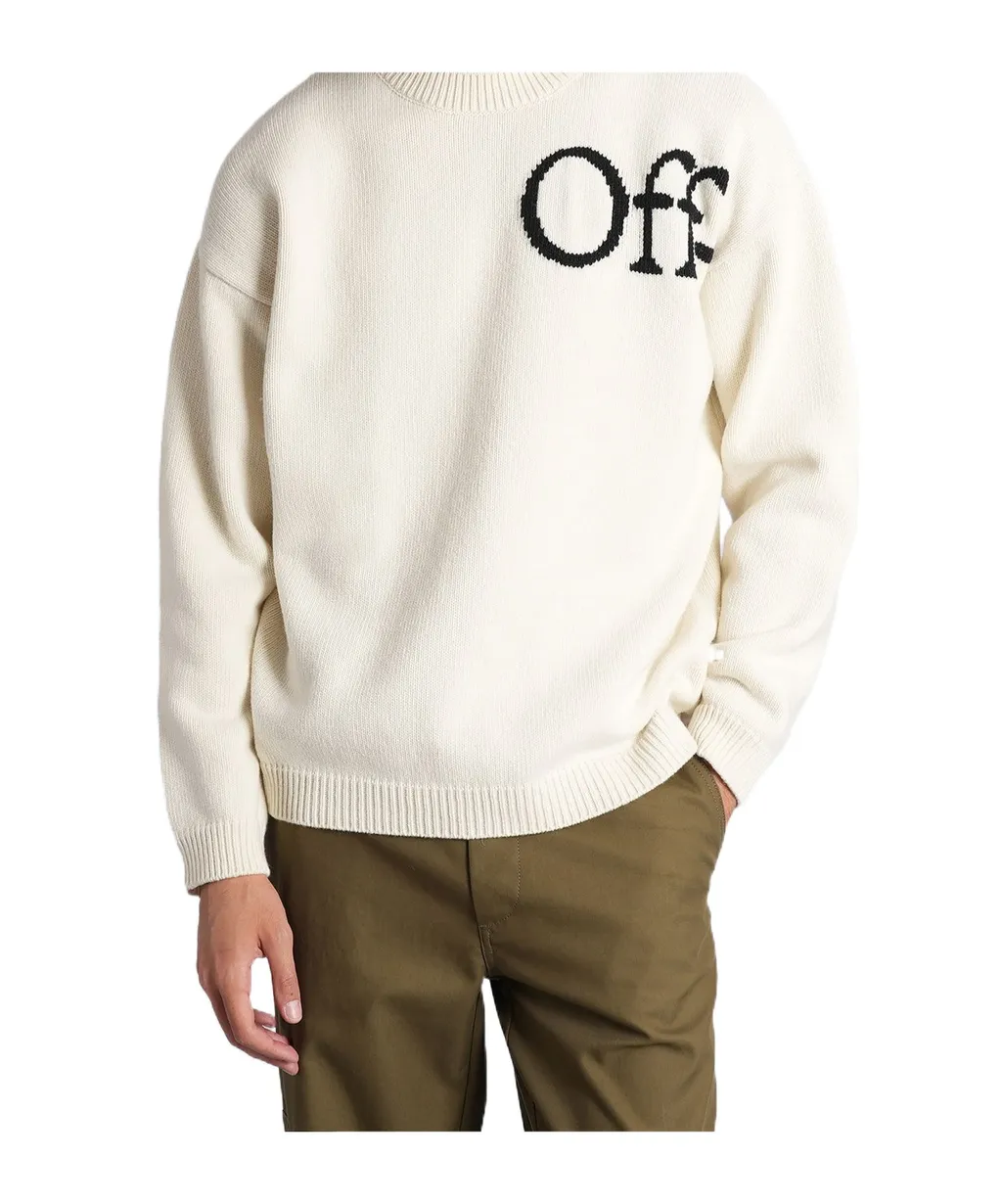 Bookish Logo Intarsia Crewneck Jumper