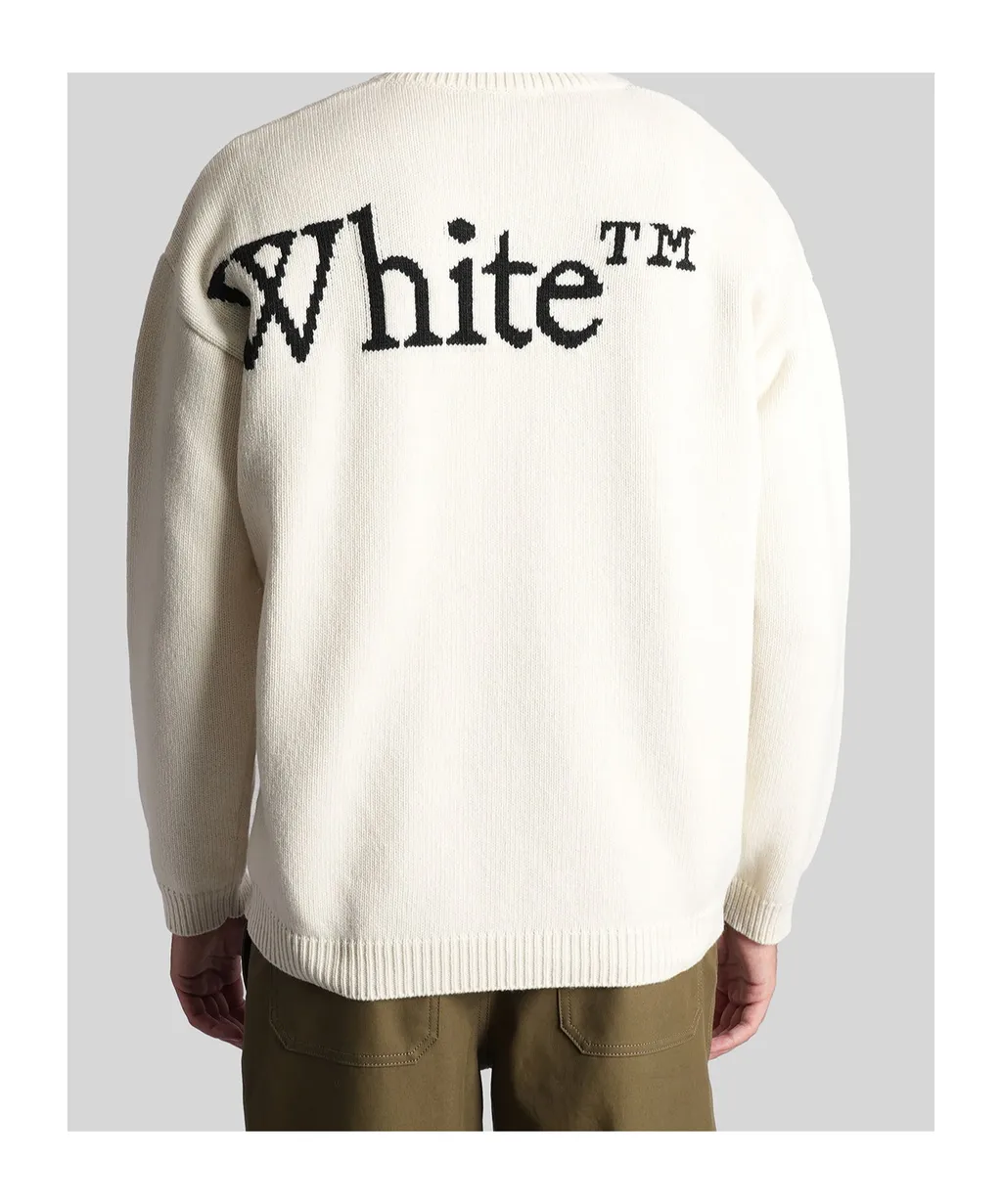 Bookish Logo Intarsia Crewneck Jumper