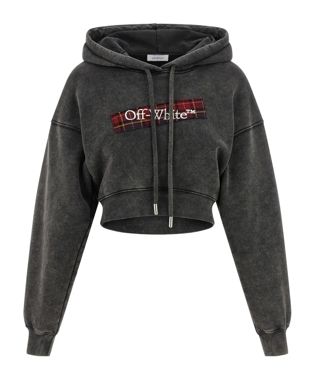 Logo Embroidered Drawstring Hoodie