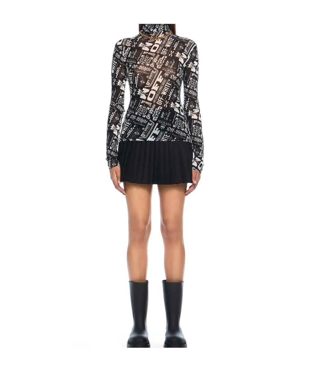 All-Over Printed Long-Sleeved Top