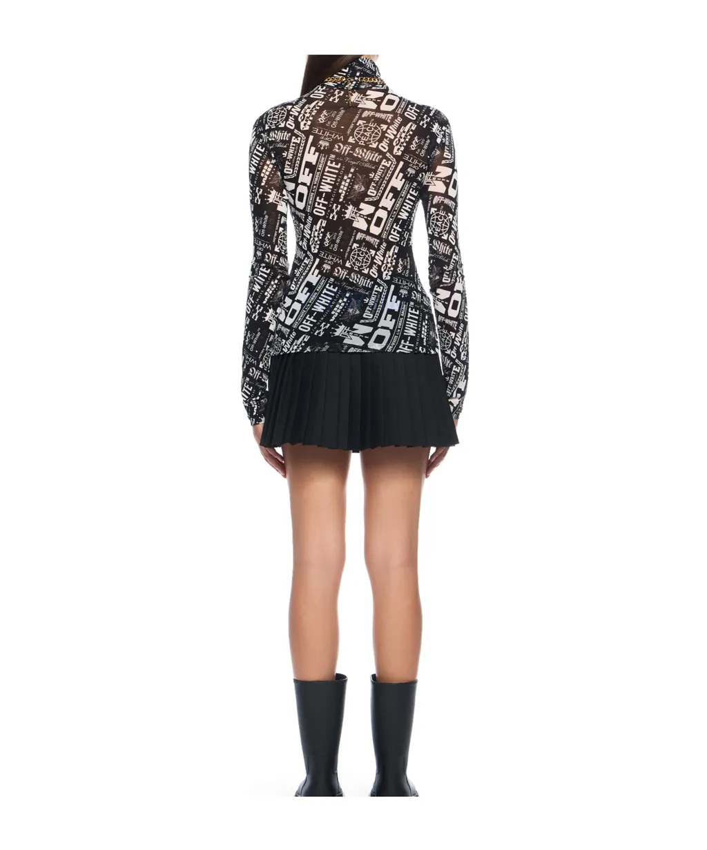 All-Over Printed Long-Sleeved Top