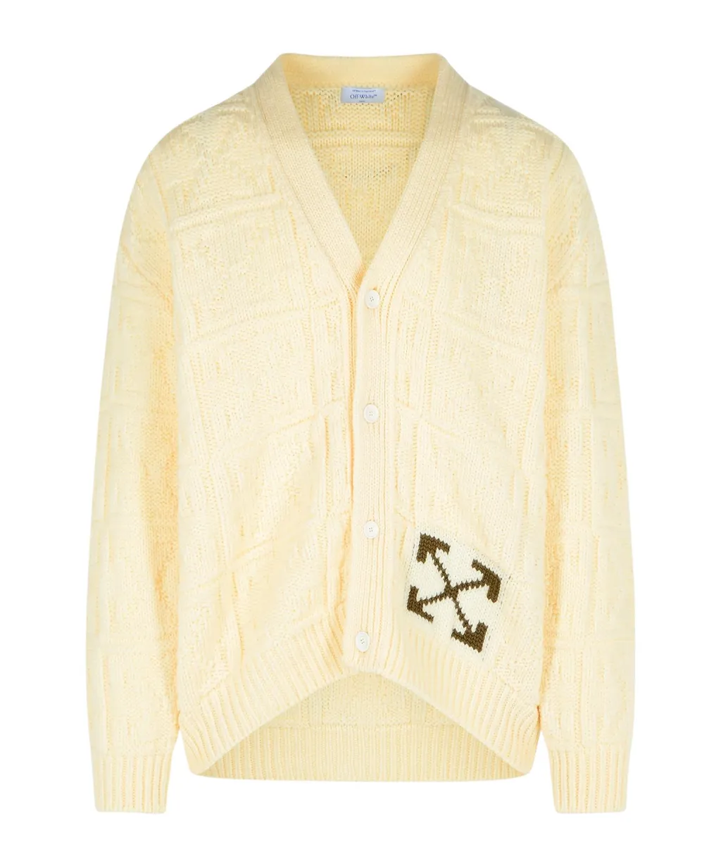 Arrow Stitch Knit Cardigan