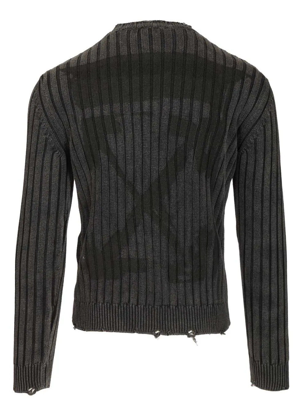 Distressed Arrow Rib Knit Jumper