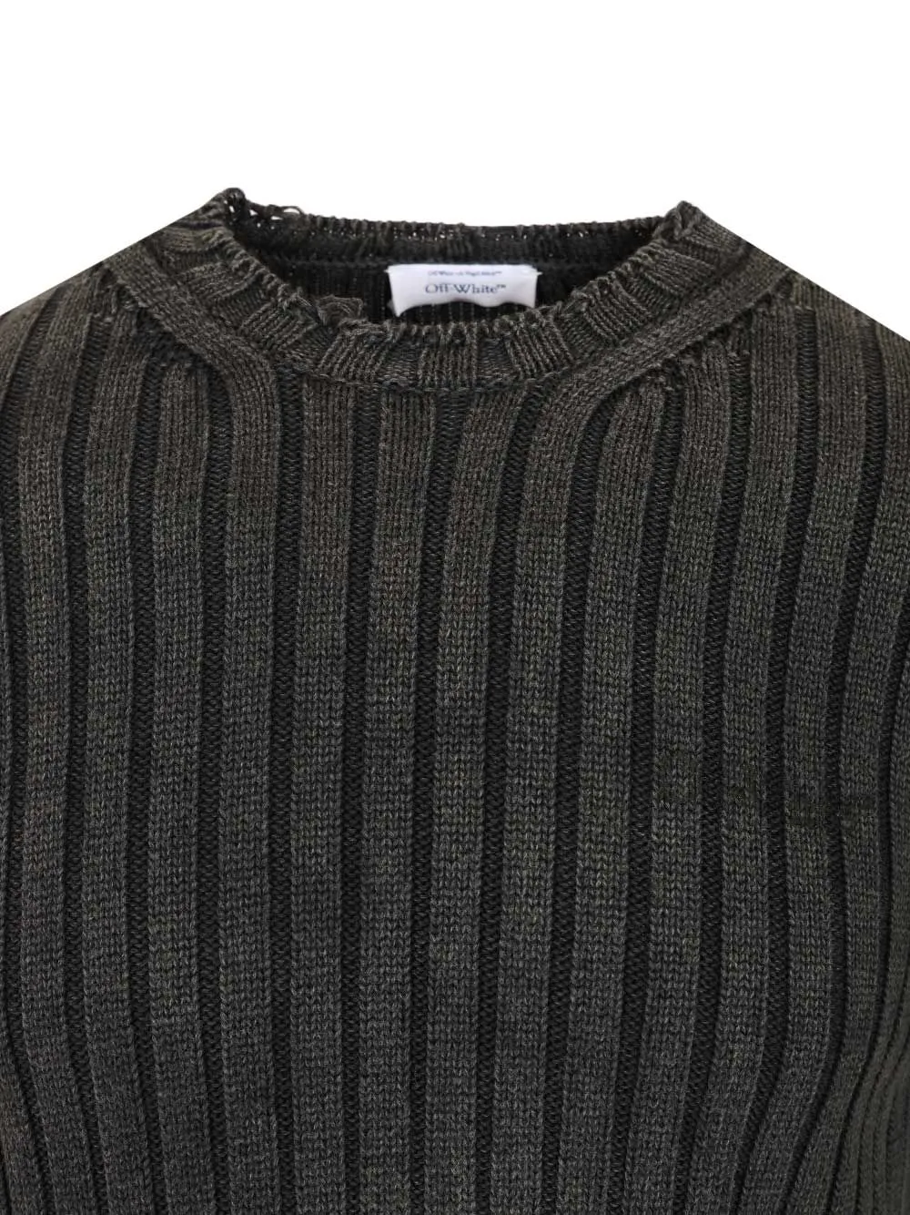 Distressed Arrow Rib Knit Jumper