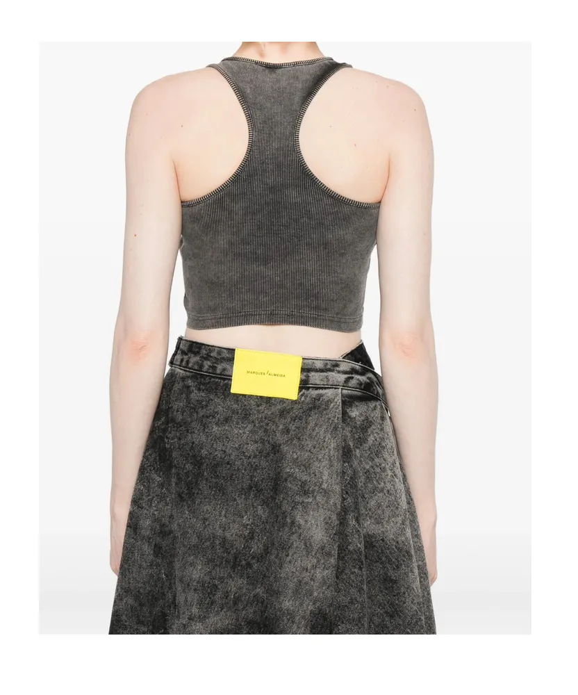 Logo-Embroidered Crop Top