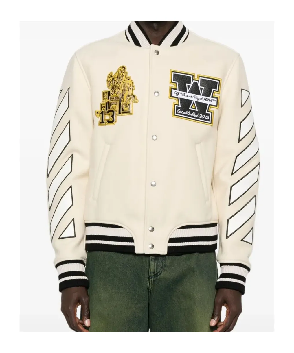 Logo Embroidered Button-Up Jacket