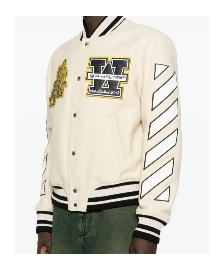 Logo Embroidered Button-Up Jacket