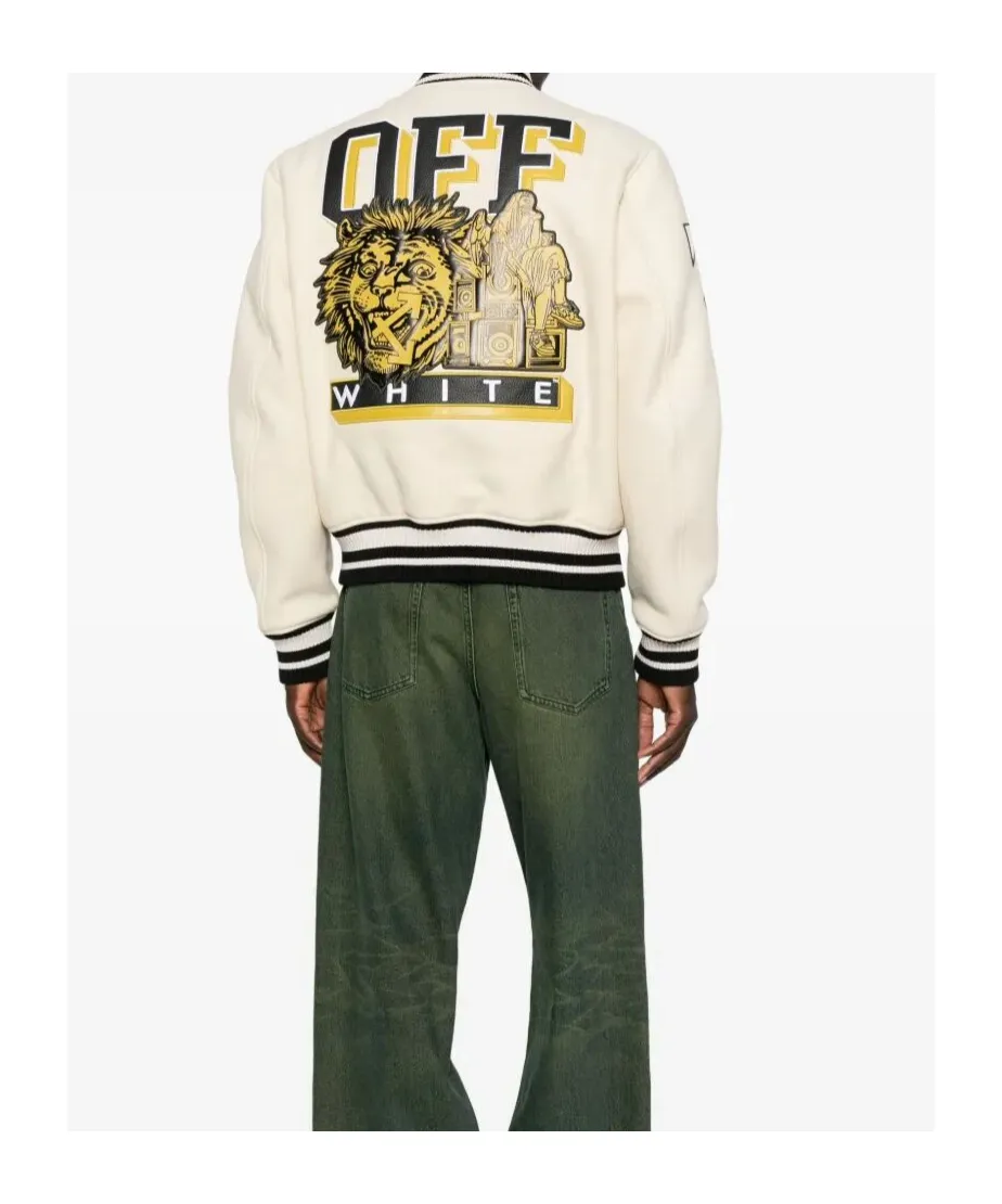Logo Embroidered Button-Up Jacket