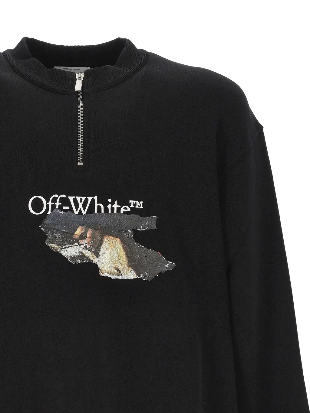 Logo Printed Zip Detailed Sweatshirt