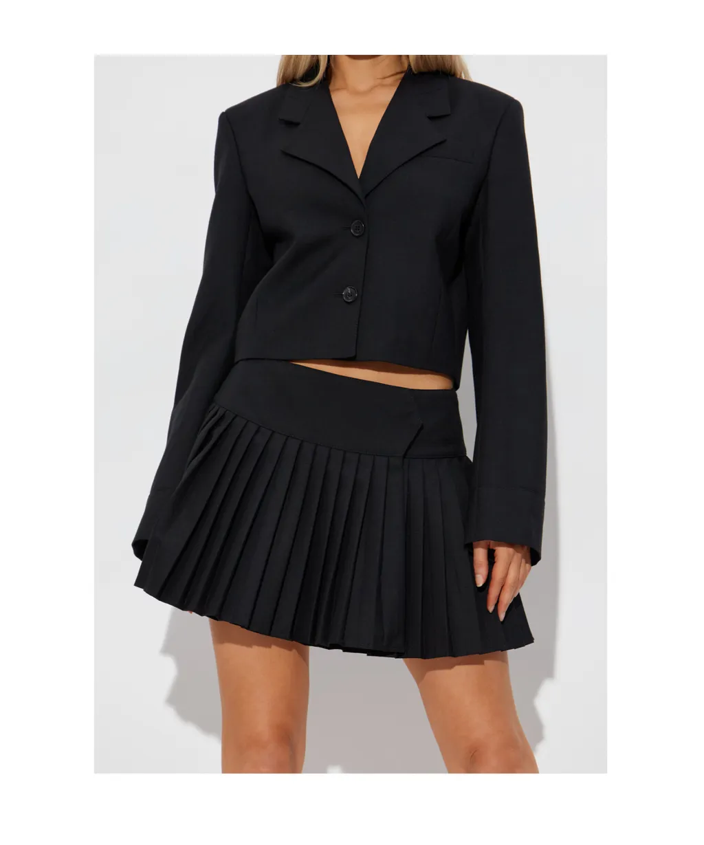 Single-Breasted Cropped Blazer
