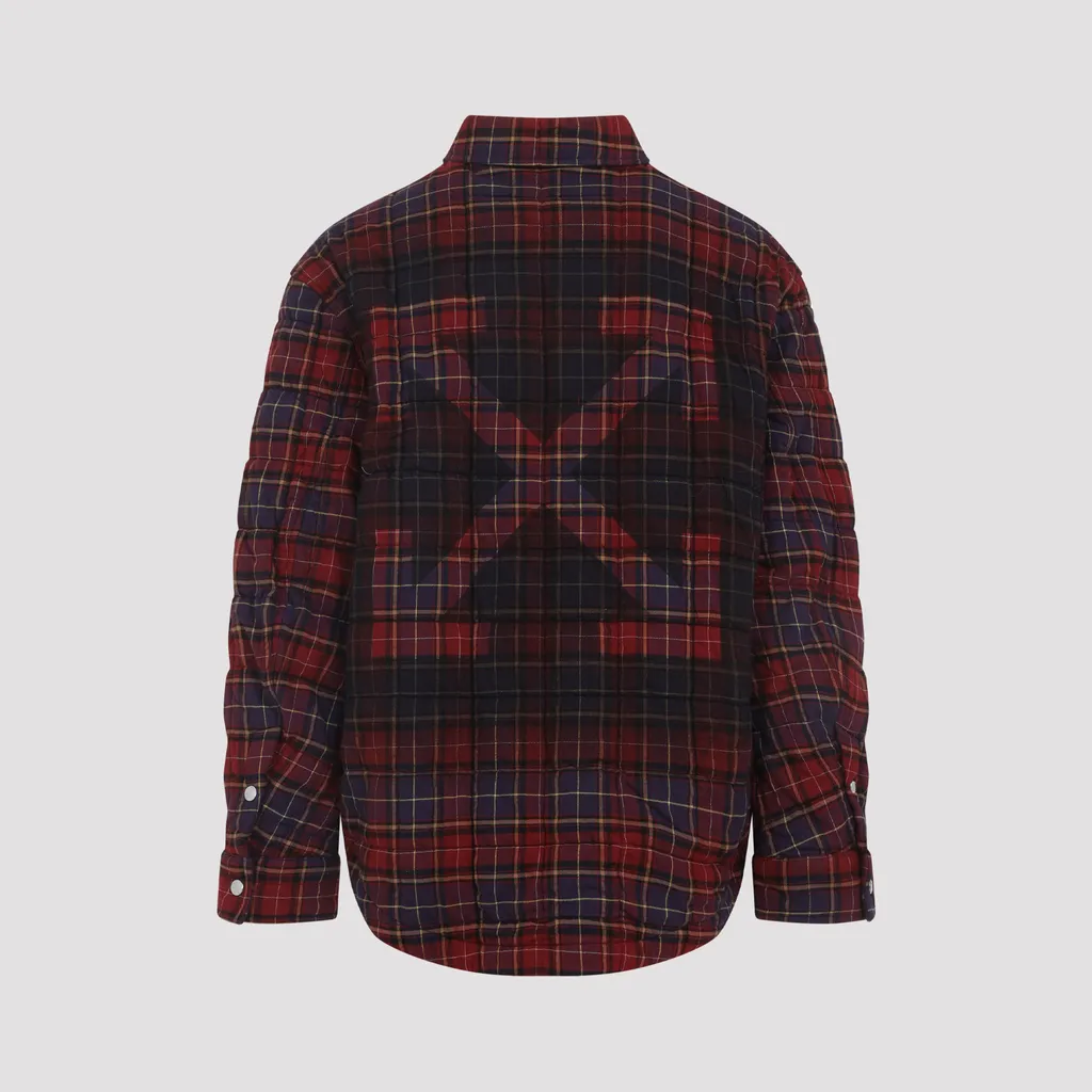 Quilted Plaid Shirt Jacket