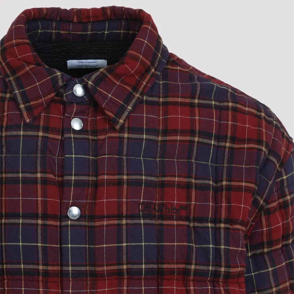 Quilted Plaid Shirt Jacket