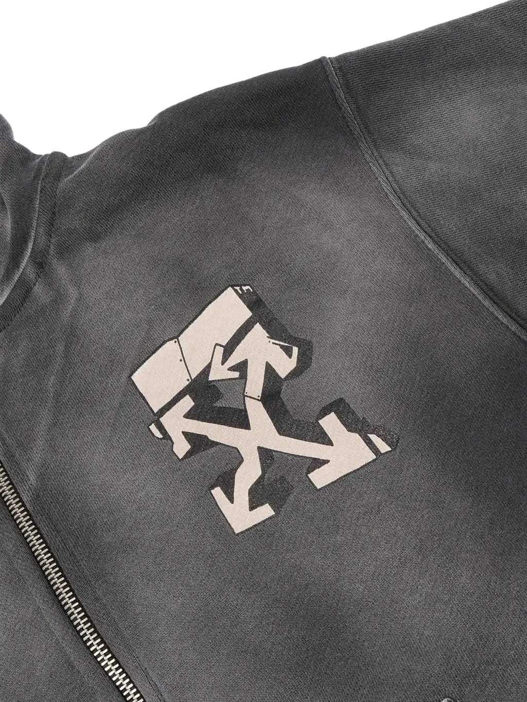 Logo Printed Zip-Up Hoodie