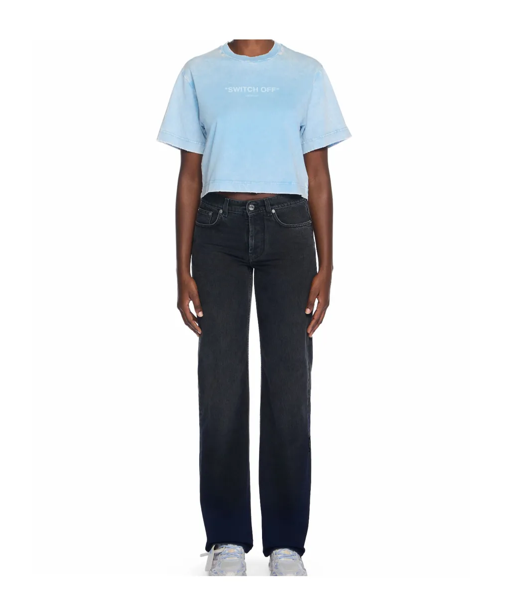 Logo-Print Cropped T-Shirt