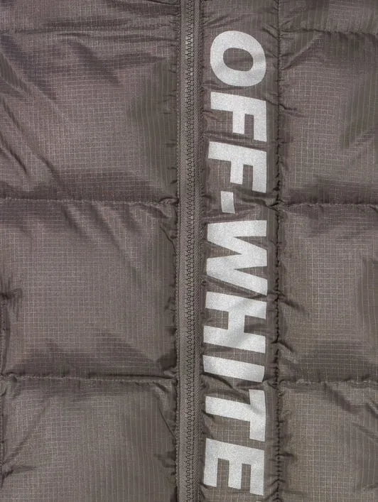 Logo Printed Hooded Down Jacket