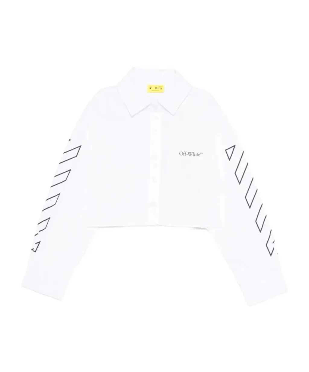 Arrow-Print Cropped Shirt