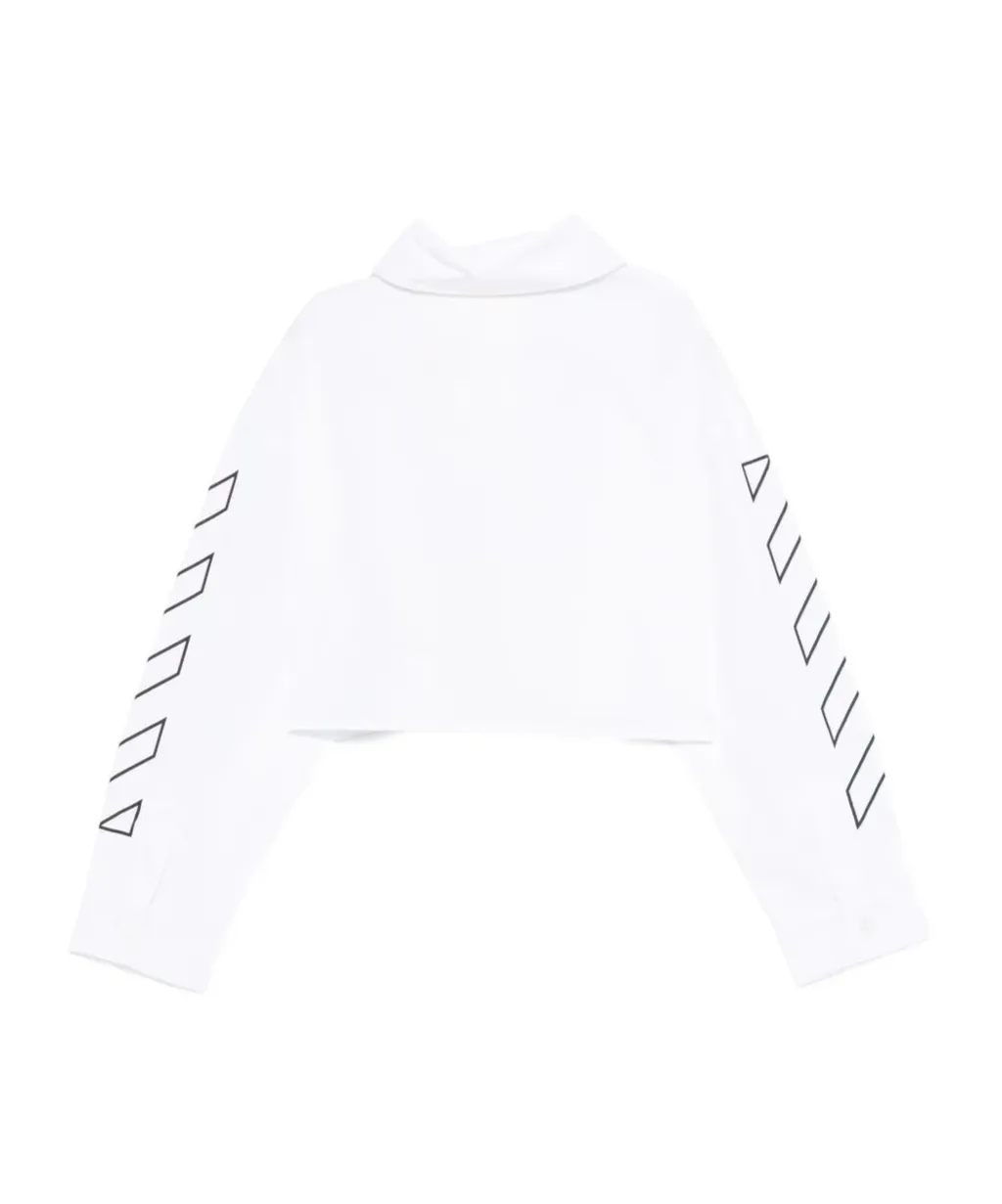 Arrow-Print Cropped Shirt