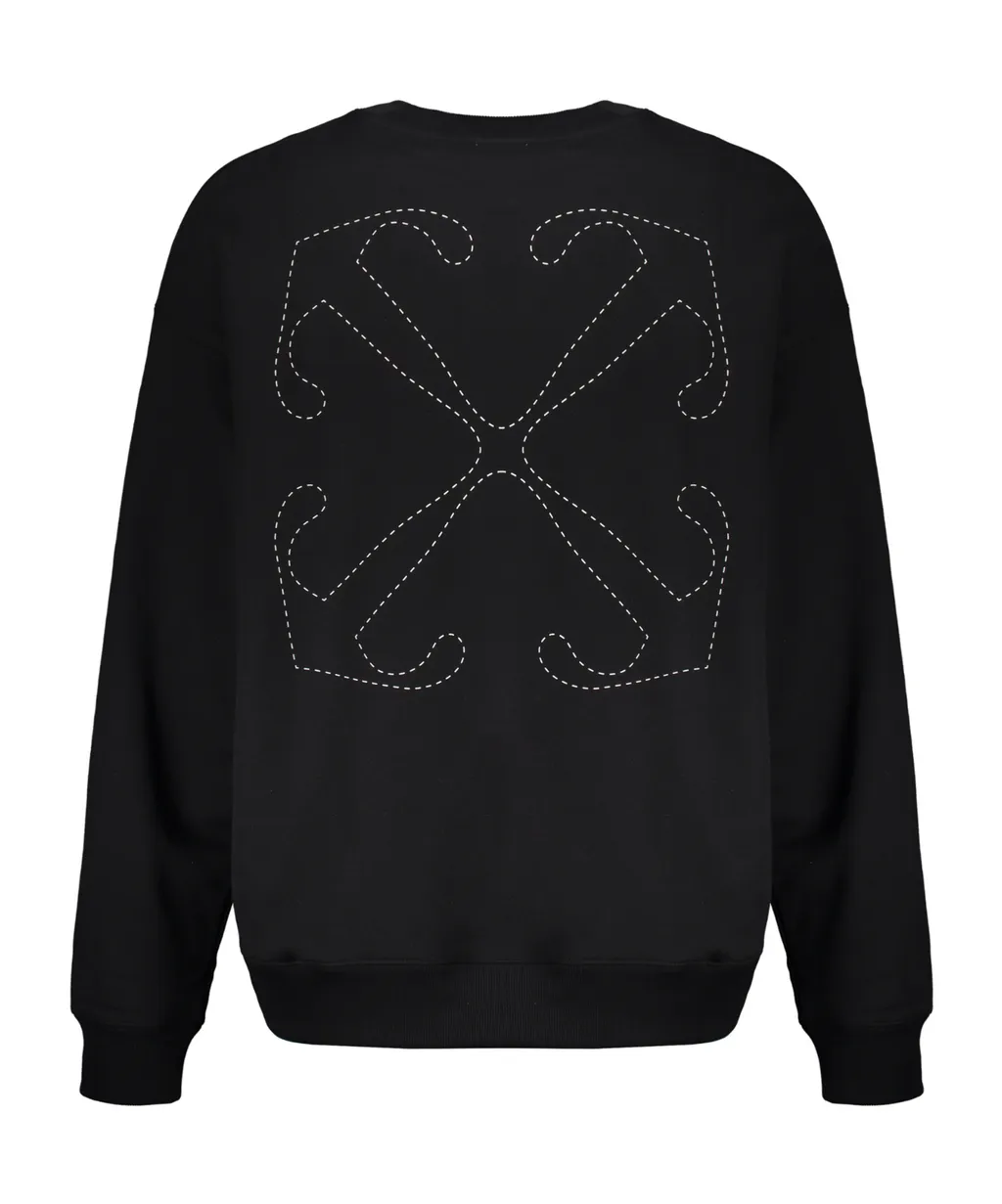 Long-Sleeved Ribbed Sweatshirt