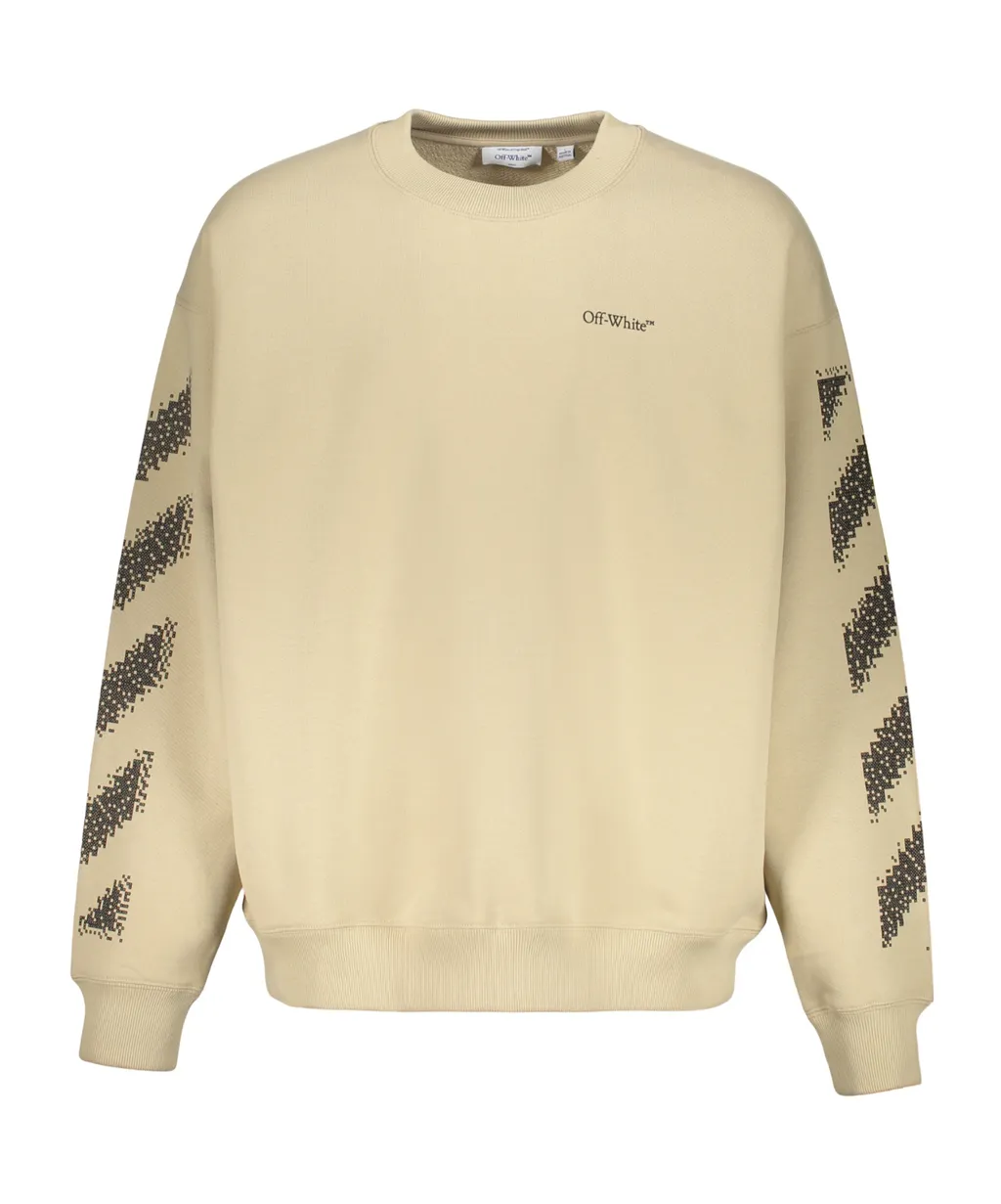 Diagonal-Stripe Long-Sleeve Sweatshirt