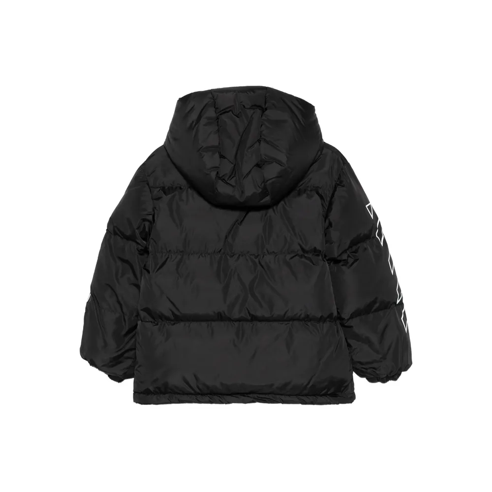 Logo Printed Hooded Padded Jacket