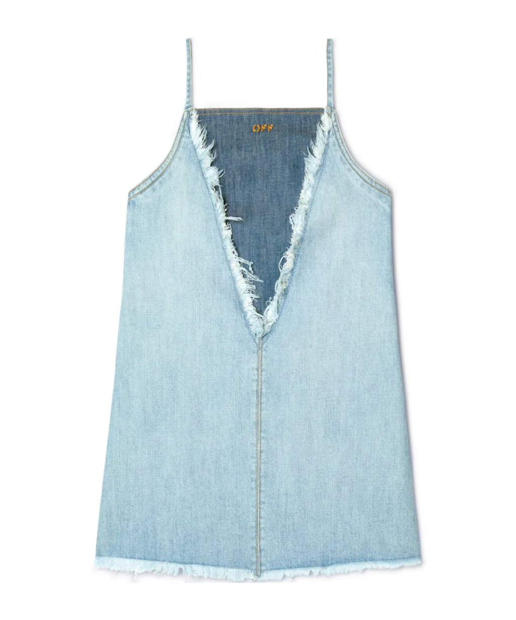 Frayed Denim Mini Dress