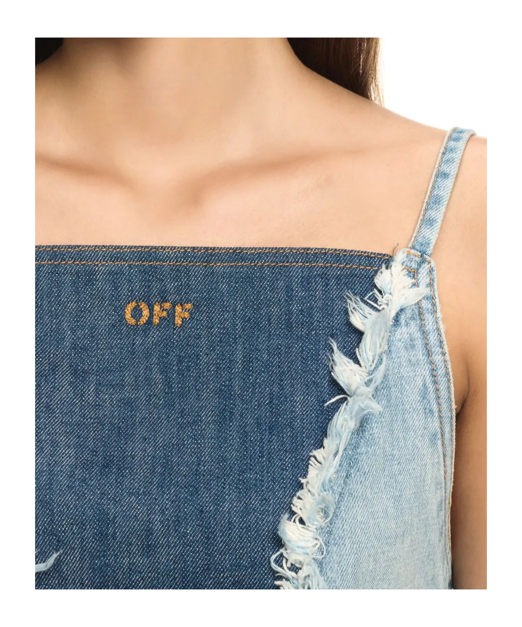 Frayed Denim Mini Dress