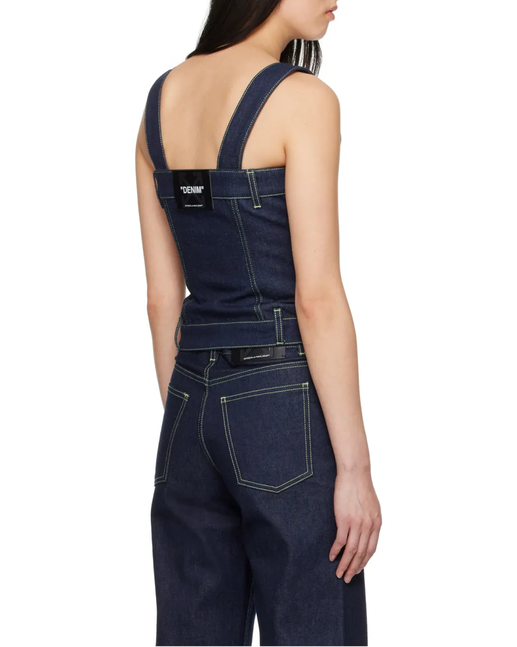 Corset-Style Denim Top