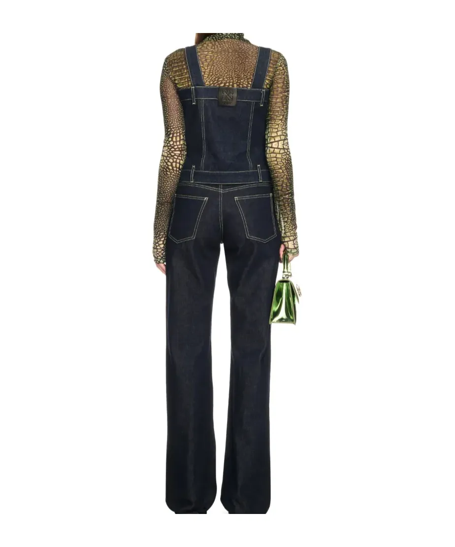 Corset-Style Denim Top