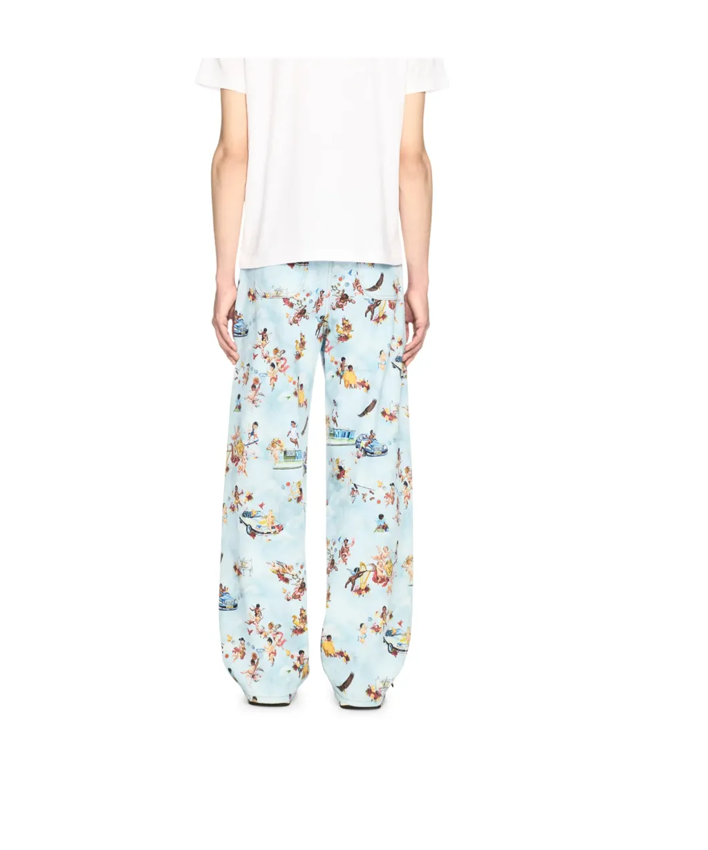 Fresco Printed Straight Leg Jeans