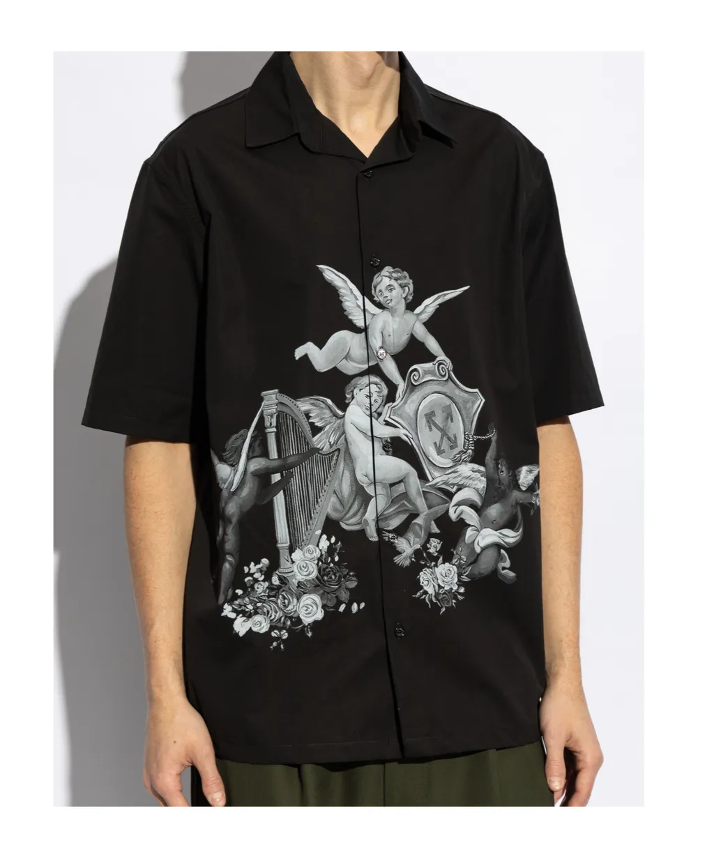 Graphic Printed Button-Up Shirt